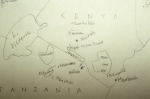 Hand-drawn map