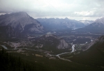 From mountain top in Banff