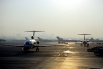 Airplanes at sunset