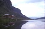 Lake, hotel, reflection